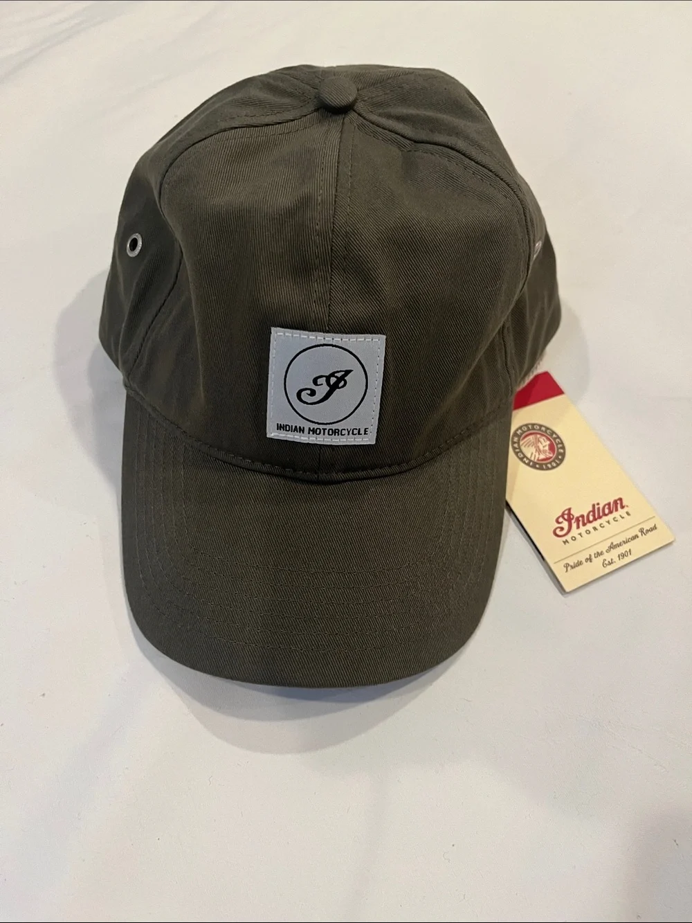 Indian Motorcycle Olive Baseball Cap NWT